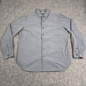 Carbon 2‎ Cobalt Long Sleeve Blue Button Up Dotted Long Sleeve Shirt Men Size L